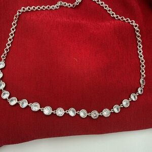 Vince Camuto Silver-Tone Clear Crystal Necklace - Elegant Women’s Jewelry